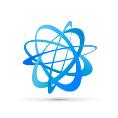 Vector  Blue Rings Background © puckillustrations