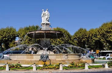 Fototapete Brunnen Aix-en-Provence, die Rotunde