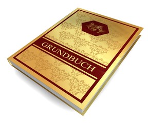 Fototapeta premium 3D Buch III - Grundbuch