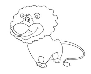 courageous lion outlined