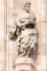 Obraz premium Saint Christina at Milan Cathedral facade, Italy