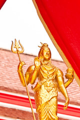 golden brahma statue in thailand