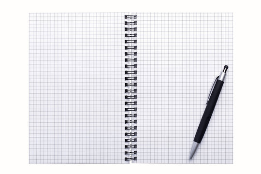 Offenes Notizbuch & Kugelschreiber