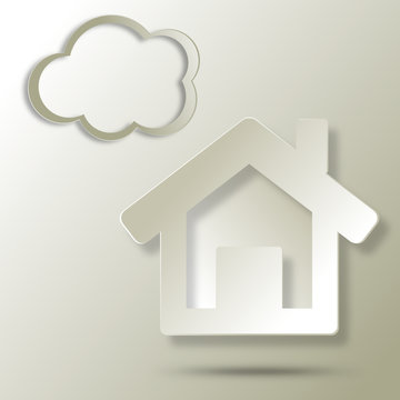 ecological house  abstract icon