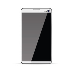 Isolated white smart phone vector EPS10