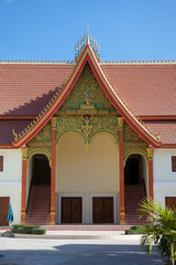 Modern Laotian architecture at Wat Si Saket, Vientiane, Laos