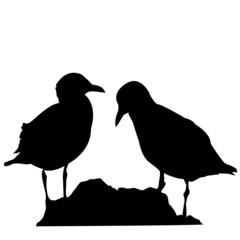 M&ouml;wen Silhouette Vektor