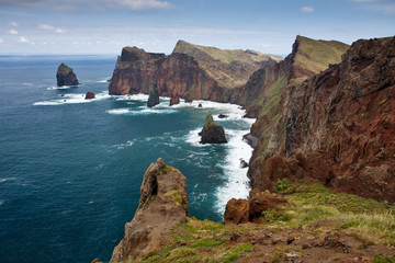 beautiful coastline on madeira island, portugal