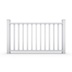 White metal railing