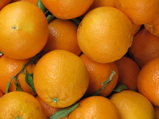Fresh oranges on the market