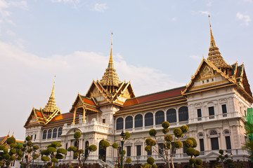 beautiful pagoda at wat phra kaew in thailand
