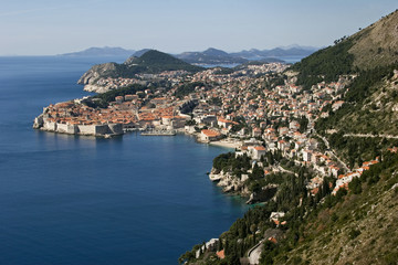 Fototapeta na wymiar Dubrovnik panorama, old town east side
