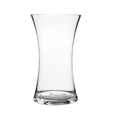 empty vase of glass, isolated on a white background