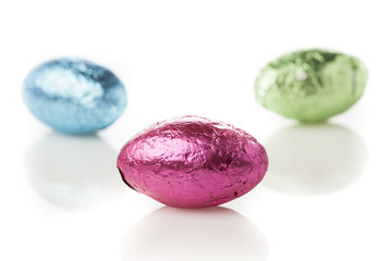 Obraz na płótnie Canvas Colorful Chocolate Easter Egg Candy