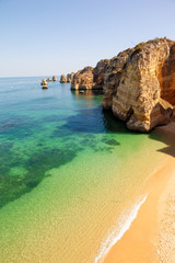 Dona Ana beach at Lagos, Algarve, Portugal