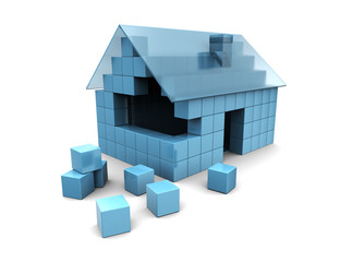 Obraz premium house assembling