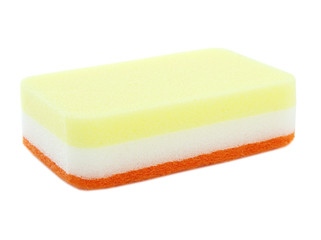household sponge isolated on a white background