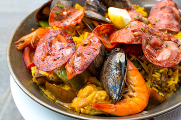 traditionnal spanish food paella