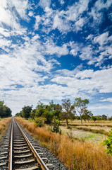 Obraz premium Railway and sky