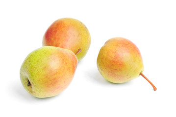 some  ripe pears isolated on white background