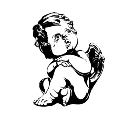 angel or cupid isolated