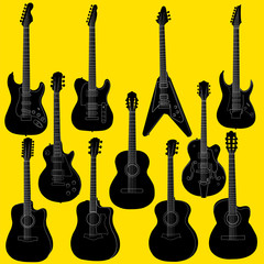 Guitar vector set