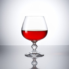 Brandy (whiskey), cognac in  glass