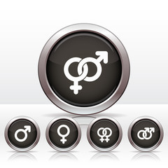 Male and  female symbols.