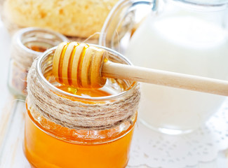 honey,bread and milk