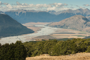 Southern Alps region in New Zealand