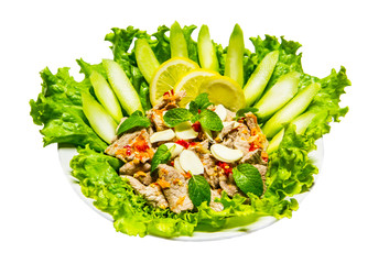 Thai spicy pork salad