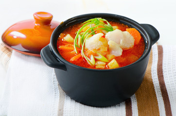 Fish Soup with  vegetables