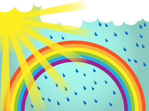rainbow background template