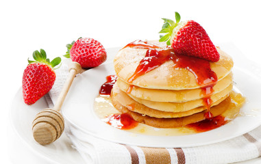 pancakes with strawberries
