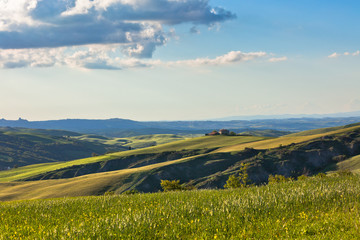 Outdoor Tuscan hills landscape
