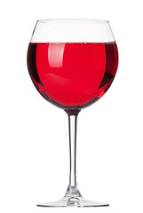 glass of Red wine isolated