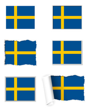 Fahnen Set Schweden