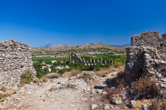 Aqueduct at Aspendos in Antalya Turkey