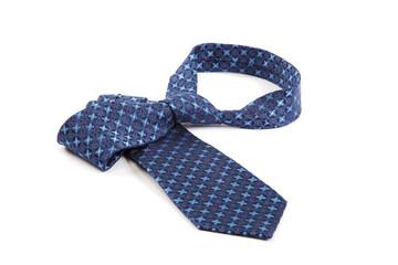 Luxury tie on white background.