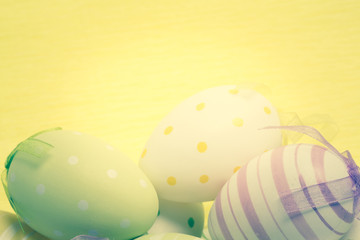 Striped and spotted easter eggs