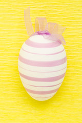 Close up on purple easter egg