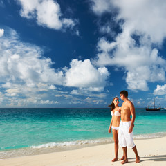 Couple on a beach at Maldives