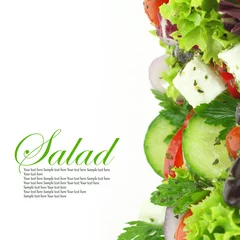 Poster Close up of fresh mixed vegetables salad © viperagp