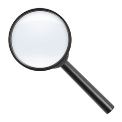 magnifying glass on white background