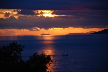 Obraz premium Sunset at Brela in Croatia