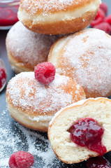 Raspberry Filled Donuts