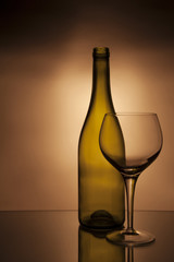 glass and bottle