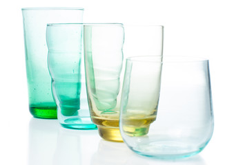 multi-colored vintage glasses