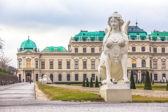 Bevedere Palace and Park in Vienna