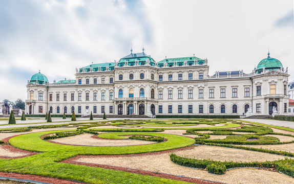 Bevedere Palace and Park in Vienna